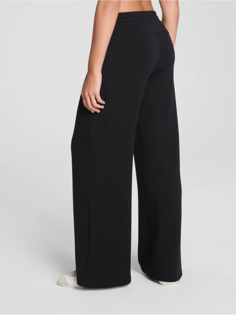 SPANX Black Wide Leg Airessentials Pants with Drawstring Waist Petite Small New